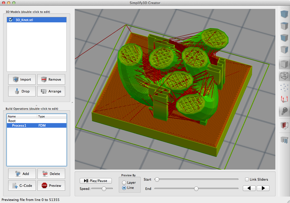 print portions of model simplify 3d